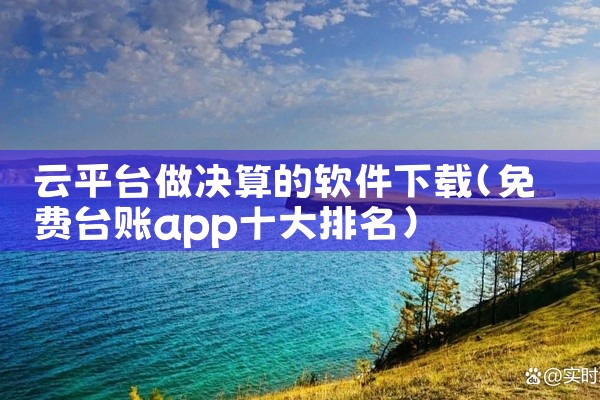 云平台做决算的软件下载