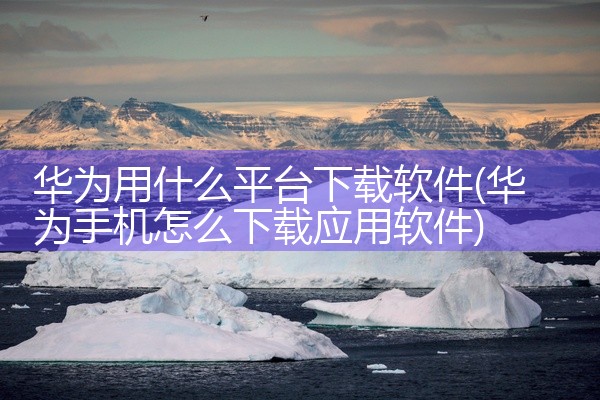 华为用什么平台下载软件
